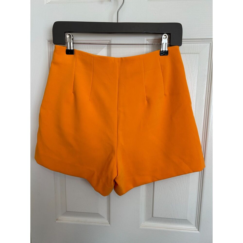 Orange High-Rise Pleated Shorts Sz 4 Preppy Tailored by A New Day NWT